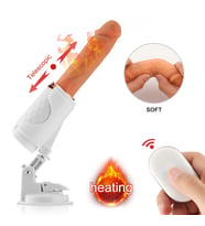 Premium Vibratör Dildo İleri Geri Hareketli Uzaktan Kumandalı Isıtma Özellikli Güçlü Vantuzlu Vibra