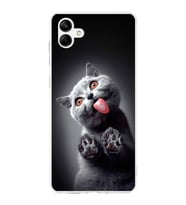 PrintiFy Samsung Galaxy  A16 ile Uyumlu 1mm Slim Fit Kedi 2 050c Baskılı Şeffaf  Kılıf