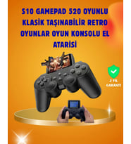 Çocuklar ve Yetişkinler İçin Uygun 500 Oyunlu Taşınabilir Mini Retro El Konsolu