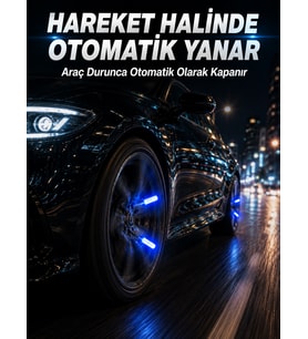 Hareketle Yanan LED Sibop Işığı 4'lü Araç Lastik Lambası