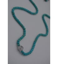STONEAGE JEWELLERY İnci ve Turkuaz Taşlı Metalsiz Kolye (Altın / Dore)