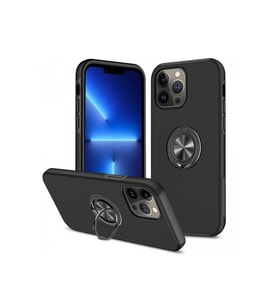 Durukar® iPhone 13 Pro Kılıf Elit Yüzüklü Kapak - Siyah