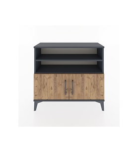 Arges Şifonyer 3 Raflı 2 Kapaklı 88x30x80 Antrasit-Çam