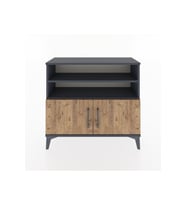 Arges Şifonyer 3 Raflı 2 Kapaklı 88x30x80 Antrasit-Çam