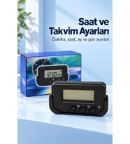 Mey İthalat® Alarmlı Dijital Araba Saati Takvim ve Kronometre Özellikli