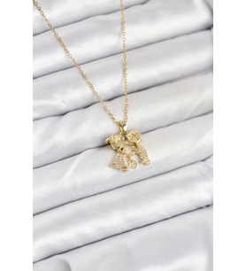 316L Çelik Zincir Gold Renk Erkek Kız Model Kadın Kolye - TJ-BKO10617