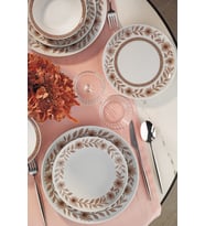 Kütahya Porselen Kütahya Porselen Meadow Maroon 24 Parça 6 Kişilik Yemek Takımı