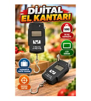 Dijital El Kantarı 50 Kg Kapasiteli LCD Ekranlı Taşınabilir El Terazisi