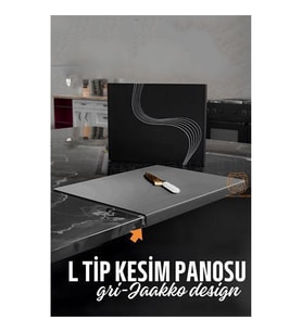 Transformacion Köşeli Kesim Panosu GRİ Kesim Tahtası Jaakko Design 720995
