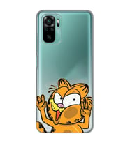 Redmi Note 10/Note 10S Uyumlu Garfield Desenli Şeffaf Telefon Kılıfı