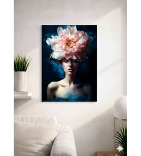 FLORAL WOMAN16  TASARIM MDF TABLO (27X18)
