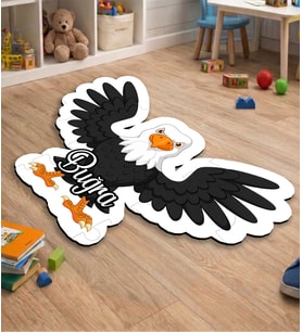 eJOYA Kişiye Özel Kartal Tasarımlı Puzzle Keçe Halı 116387