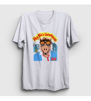 Presmono Unisex Beyaz Hey Nice Underwear Alf T-Shirt 447448tt