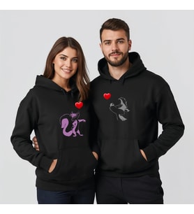 Sevgililer Günü Özel Kombin, 2 Ürün Kapüşonlu Hoodie Sweatshirt