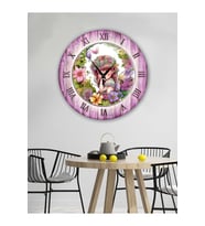BİLGE LAZER Retro Tasarımlı Duvar Saati 35x35 Cm (Çok Renkli)