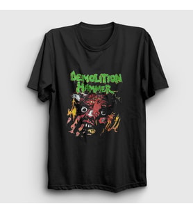 Presmono Unisex Siyah Tortured Existence Demolition Hammer T-Shirt 482973tt