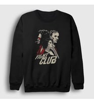 Presmono Unisex Siyah Trio Fight Club Film Sweatshirt 425253tt