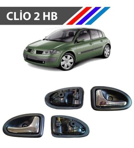 Clio 2 HB Kasa Iç Açma Kolu Arka Taraf 2 Adetli Sağ Ve Sol Parlak Krom M3368