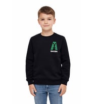 Erkek Çocuk Önü Baskılı Sweatshirt BGL-ST05234 (Siyah)