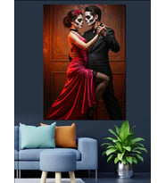 Dans Eden Çift Tango Dekoratif Kanvas - Mdf Ahşap Tablo