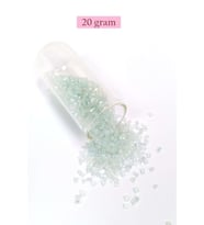 Kesme Cam Boncuk 2mm - 20 Gram - Şeffaf Beyaz -BNC320