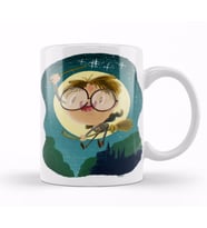 Harry Potter Magical Wizard  Nerd Boy with Castle Kupa Bardak Porselen