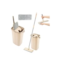 Pratik Spin Mop Tablet Mop Krem 5L + 4 Yedek Mop Bezi Seti
