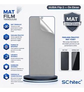 SChitec NUBIA Flip 2 Uyumlu Ön Yüzey Mat Hidrojel Ekran Koruyucu