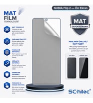 SChitec NUBIA Flip 2 Uyumlu Ön Yüzey Mat Hidrojel Ekran Koruyucu