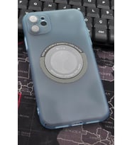 iPhone 11 Uyumlu Mint Yeşil Renkli Yarı Şeffaf İnce Sert Kapak Kılıf Kamera Lens Korumalı
