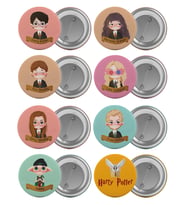 Harry Potter Karakterleri Çanta Rozeti Seti 8 Adet En Büyük Boy 5.8cm İğneli Broş