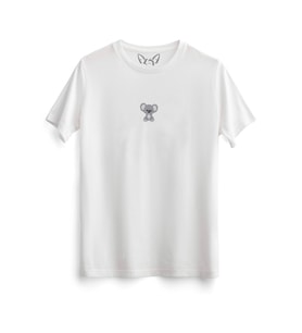  Animal Koala Dijital Baskılı Beyaz Tshirt