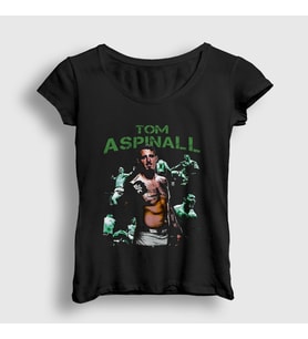 Presmono Kadın Siyah Tom Aspinall Ufc Mma Dövüş Sanatları T-Shirt 504462tt