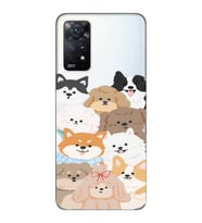 Redmi Note 12 Pro 4G Uyumlu Sevimli Köpekler Tasarımlı Şeffaf Telefon Kılıfı
