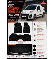 FİAT FİORİNO PANELVAN 2023-2026 Araca Özel 3D Paspas + 3D Bagaj Havuzu