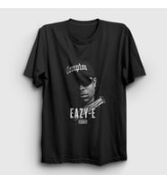 Presmono Unisex Siyah Straight Outta Compton Easy E T-Shirt 555967tt