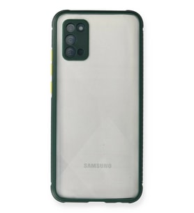 Galaxy A02S Kılıf Miami Şeffaf Silikon - Koyu Yeşil