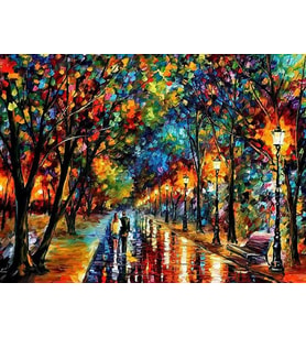 Renkli Yürüyüş Sayılarla Boyama Seti 50x65 cm (Tuvale Gerili)