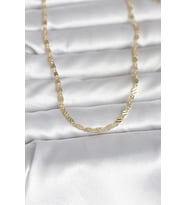 CM 14K Gold Renk Çizgi Lazer Model 60 cm Kadın Kolye - TJ-BKO10982