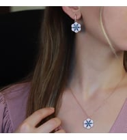 Apm Monaco Çiçek Model Zirkon Taşlı Rose Gold Kaplama Gümüş Set
