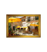 Manzara Temalı Kanvas Tablo 80 x 110 cm Gold Çerçeve