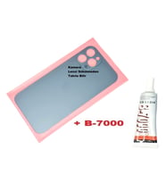 iPhone 12 PRO MAX Arka Pil Batarya Kapağı (CAM+B-7000) MAVİ