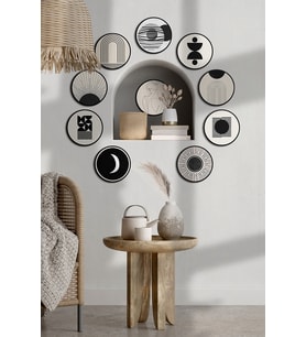 Çerçevesiz Yuvarlak Kesim 10 Parça Mdf Tablo Seti Çoklu Çerçeve Seti Mdf Baskı 12x12