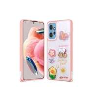 Xiaomi Redmi Note 12 4G Uyumlu Kılıf Parlayan Simli Kabartma Figürlü Zore Cevze Kapak