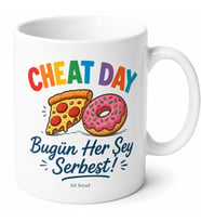 Cheat Day Yazılı Komik Diyet Baskılı Kupa Bardak Esprili Hediye