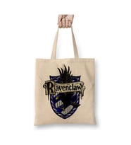 Ravenclaw Logo 01 Beyaz Bez Çanta Uzun Saplı Alışveriş Çantası Plaj Çantası