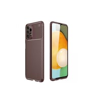 Samsung Galaxy A13 4g Kılıf Auto Focus Karbon Kapak - Kahverengi