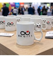 BK Kurumsal Promosyon Logolu Futbol Toplu Beyaz Kupa Bardak 10 Adet Logo Baskılı