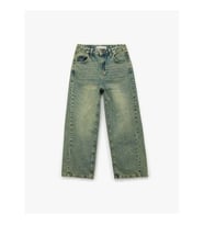 Koton Rahat Kalıp Yıkamalı indigo Erkek Çocuk Jean Pantolon 6WKB40041TD
