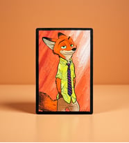 Zootopia Nick Wilde (Tilki) Dekoratif 3D Mini Tablo 6x9 cm